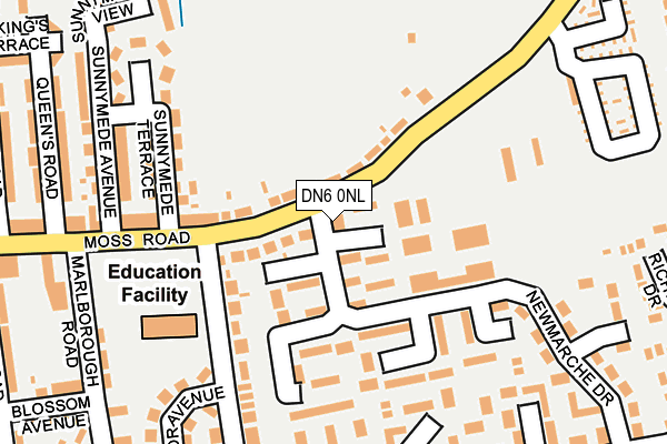 DN6 0NL map - OS OpenMap – Local (Ordnance Survey)