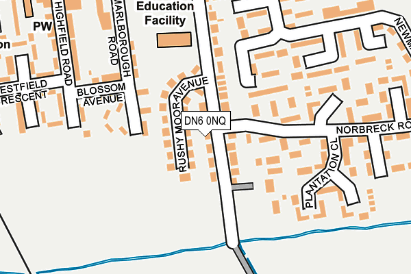 DN6 0NQ map - OS OpenMap – Local (Ordnance Survey)