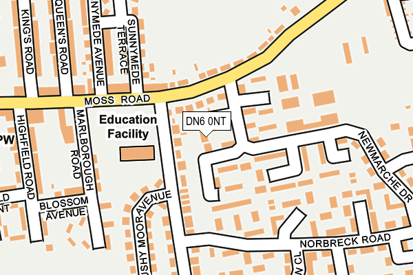 DN6 0NT map - OS OpenMap – Local (Ordnance Survey)