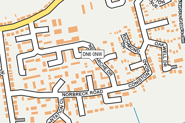 DN6 0NW map - OS OpenMap – Local (Ordnance Survey)