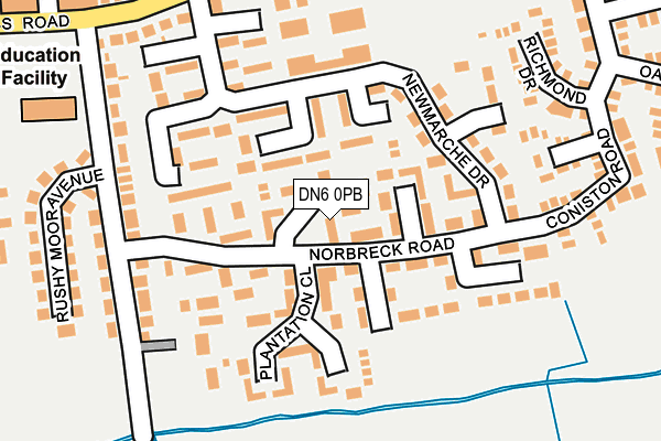DN6 0PB map - OS OpenMap – Local (Ordnance Survey)