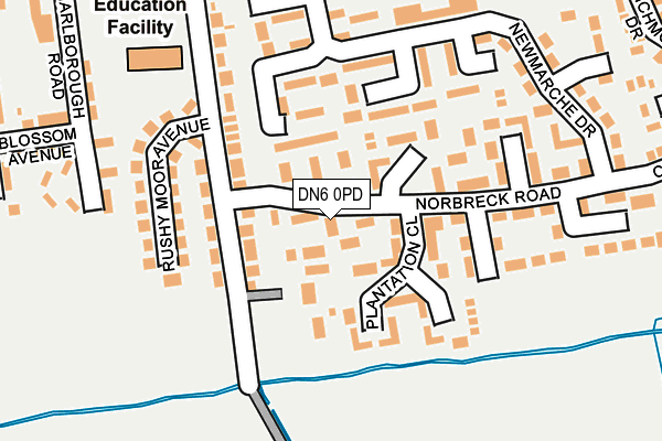 DN6 0PD map - OS OpenMap – Local (Ordnance Survey)