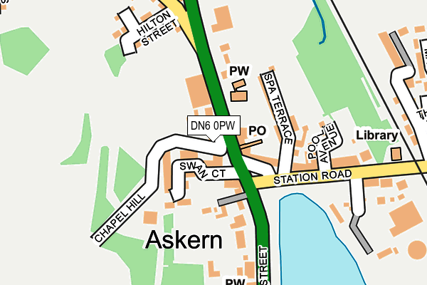 DN6 0PW map - OS OpenMap – Local (Ordnance Survey)