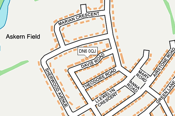 DN6 0QJ map - OS OpenMap – Local (Ordnance Survey)