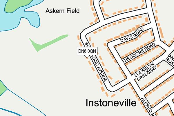 DN6 0QN map - OS OpenMap – Local (Ordnance Survey)