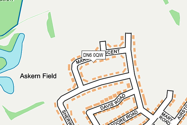 DN6 0QW map - OS OpenMap – Local (Ordnance Survey)