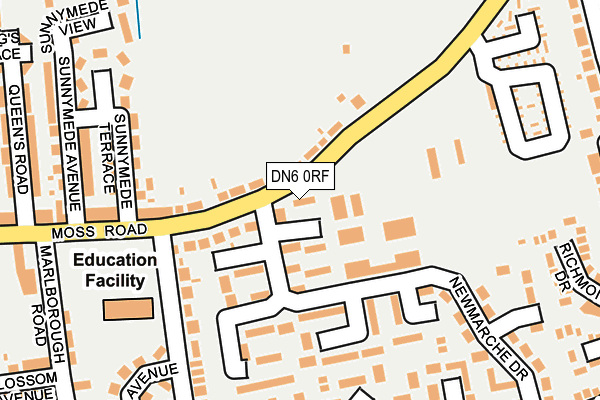 DN6 0RF map - OS OpenMap – Local (Ordnance Survey)