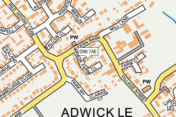 DN6 7AE map - OS OpenMap – Local (Ordnance Survey)