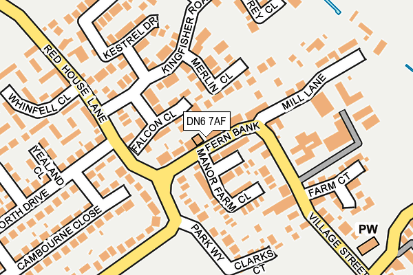 DN6 7AF map - OS OpenMap – Local (Ordnance Survey)
