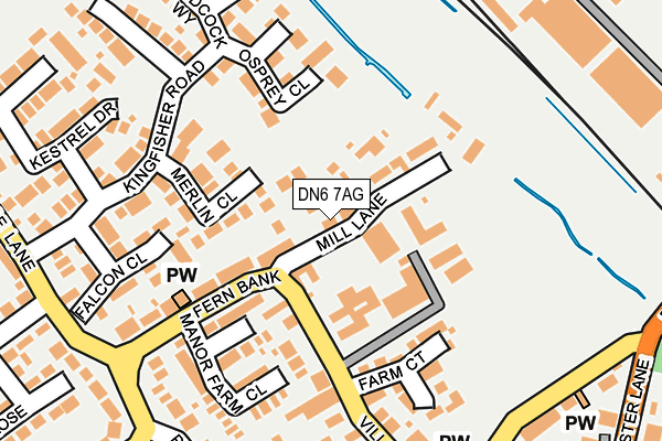 DN6 7AG map - OS OpenMap – Local (Ordnance Survey)