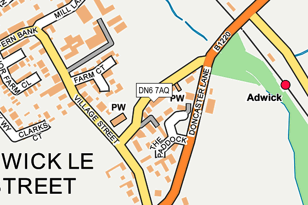 DN6 7AQ map - OS OpenMap – Local (Ordnance Survey)