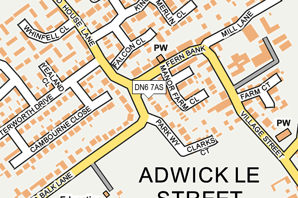 DN6 7AS map - OS OpenMap – Local (Ordnance Survey)