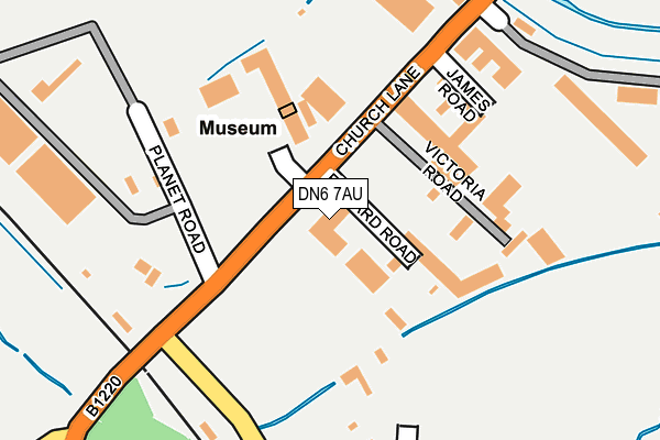 DN6 7AU map - OS OpenMap – Local (Ordnance Survey)