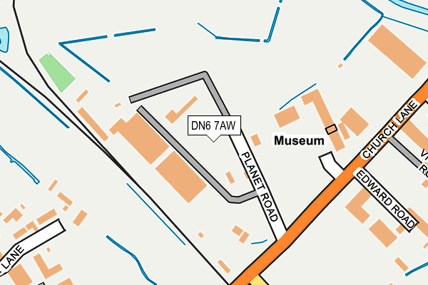 DN6 7AW map - OS OpenMap – Local (Ordnance Survey)