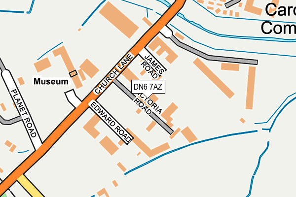 DN6 7AZ map - OS OpenMap – Local (Ordnance Survey)
