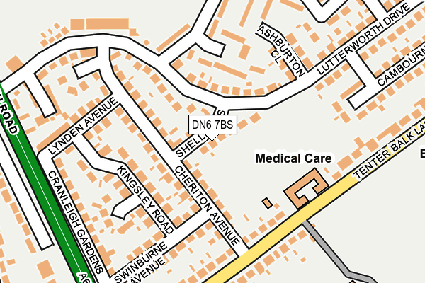 DN6 7BS map - OS OpenMap – Local (Ordnance Survey)