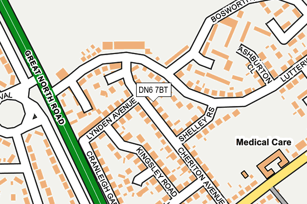 DN6 7BT map - OS OpenMap – Local (Ordnance Survey)