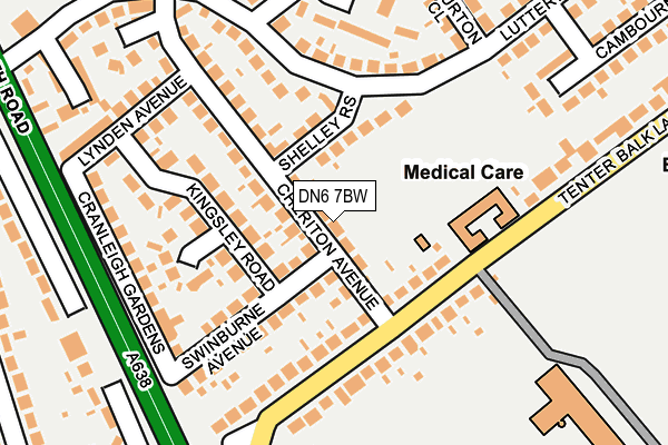 DN6 7BW map - OS OpenMap – Local (Ordnance Survey)