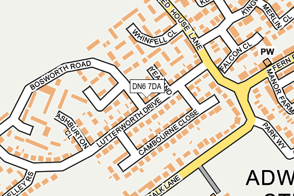 DN6 7DA map - OS OpenMap – Local (Ordnance Survey)