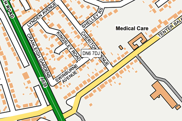 DN6 7DJ map - OS OpenMap – Local (Ordnance Survey)