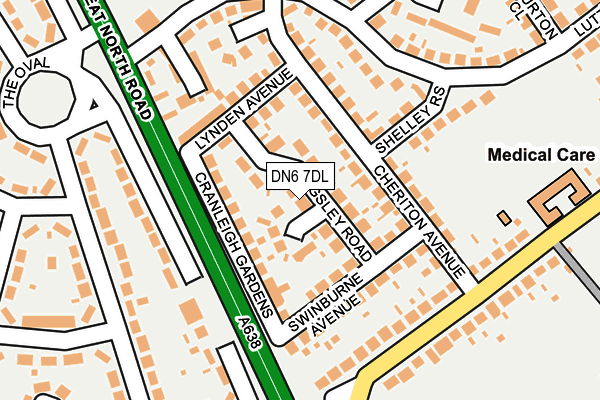 DN6 7DL map - OS OpenMap – Local (Ordnance Survey)