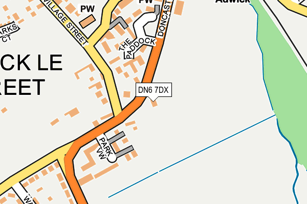 DN6 7DX map - OS OpenMap – Local (Ordnance Survey)