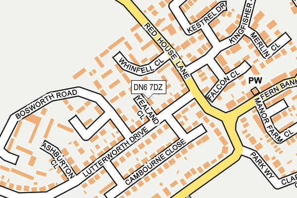 DN6 7DZ map - OS OpenMap – Local (Ordnance Survey)