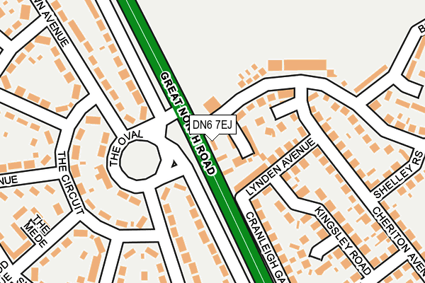 DN6 7EJ map - OS OpenMap – Local (Ordnance Survey)