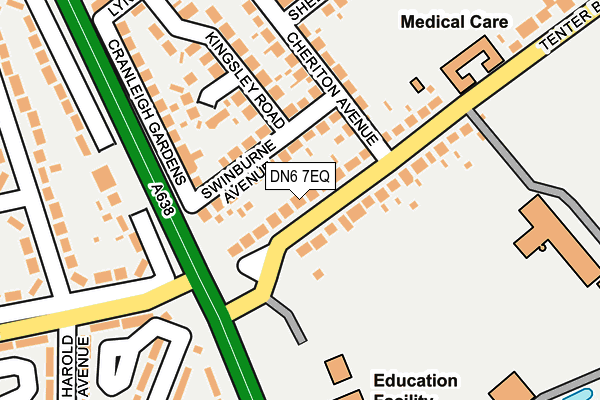 DN6 7EQ map - OS OpenMap – Local (Ordnance Survey)