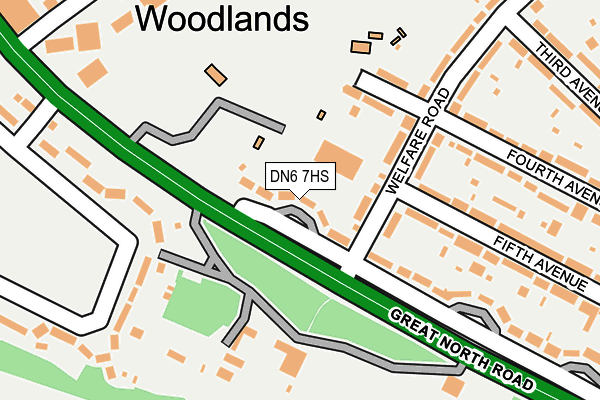 DN6 7HS map - OS OpenMap – Local (Ordnance Survey)