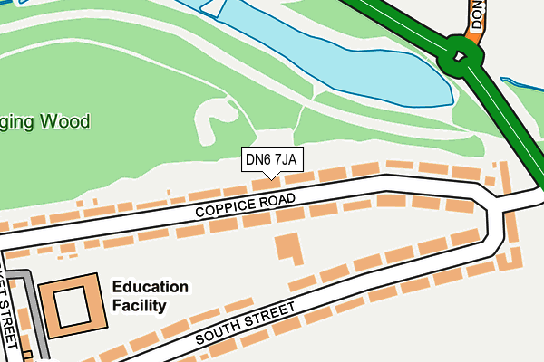 DN6 7JA map - OS OpenMap – Local (Ordnance Survey)