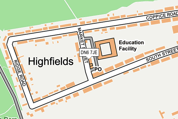 DN6 7JE map - OS OpenMap – Local (Ordnance Survey)