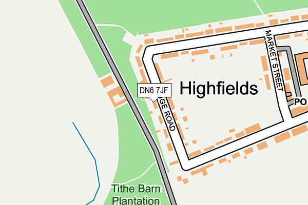 DN6 7JF map - OS OpenMap – Local (Ordnance Survey)
