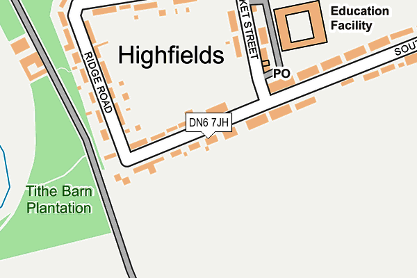 DN6 7JH map - OS OpenMap – Local (Ordnance Survey)