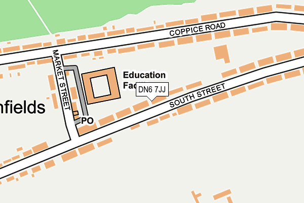 DN6 7JJ map - OS OpenMap – Local (Ordnance Survey)