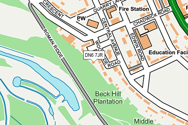 DN6 7JR map - OS OpenMap – Local (Ordnance Survey)