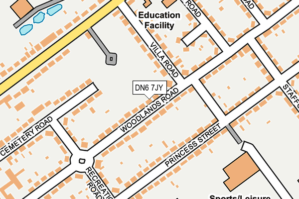 DN6 7JY map - OS OpenMap – Local (Ordnance Survey)