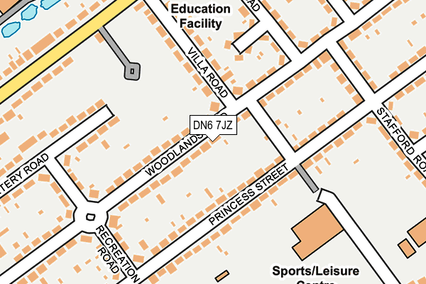 DN6 7JZ map - OS OpenMap – Local (Ordnance Survey)