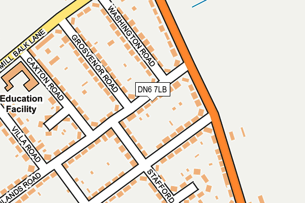 DN6 7LB map - OS OpenMap – Local (Ordnance Survey)