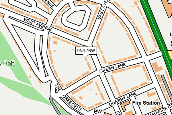 DN6 7NW map - OS OpenMap – Local (Ordnance Survey)