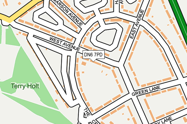 DN6 7PD map - OS OpenMap – Local (Ordnance Survey)