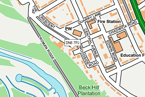 DN6 7PJ map - OS OpenMap – Local (Ordnance Survey)