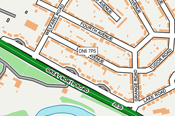 DN6 7PS map - OS OpenMap – Local (Ordnance Survey)