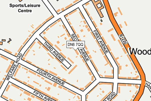 DN6 7QQ map - OS OpenMap – Local (Ordnance Survey)
