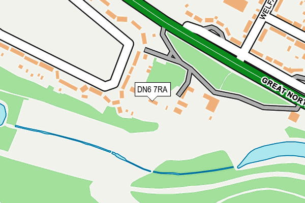 DN6 7RA map - OS OpenMap – Local (Ordnance Survey)