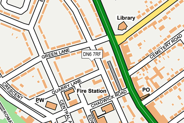 DN6 7RF map - OS OpenMap – Local (Ordnance Survey)