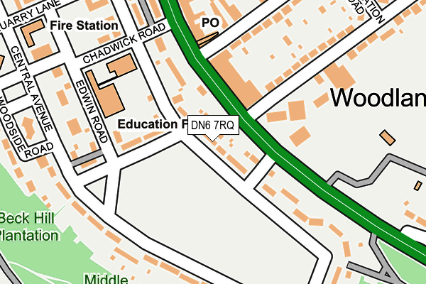 DN6 7RQ map - OS OpenMap – Local (Ordnance Survey)