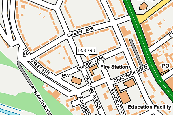 DN6 7RU map - OS OpenMap – Local (Ordnance Survey)