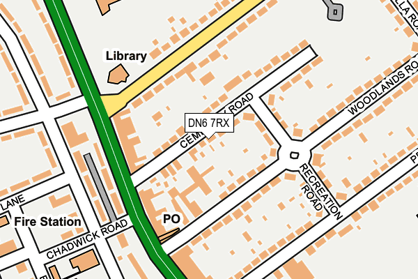 DN6 7RX map - OS OpenMap – Local (Ordnance Survey)