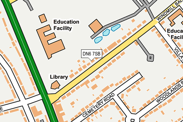 DN6 7SB map - OS OpenMap – Local (Ordnance Survey)